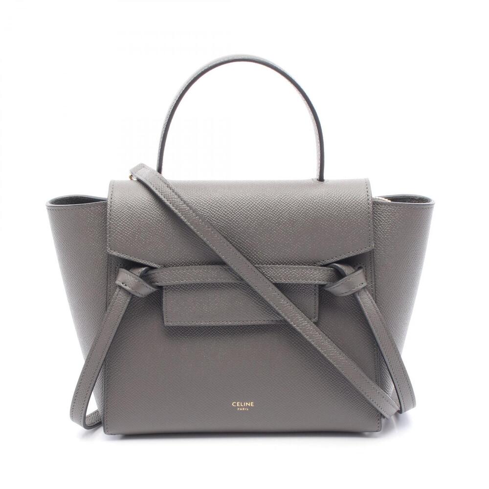 Celine BELT BAG Handbag Leather Gray